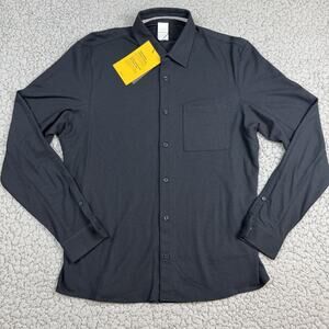 Lole Black Beauty Button Up Shirt Mens Medium Long Sleeve $90